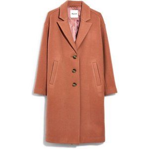 Madewell Bergen Cocoon Coat Antique Coral